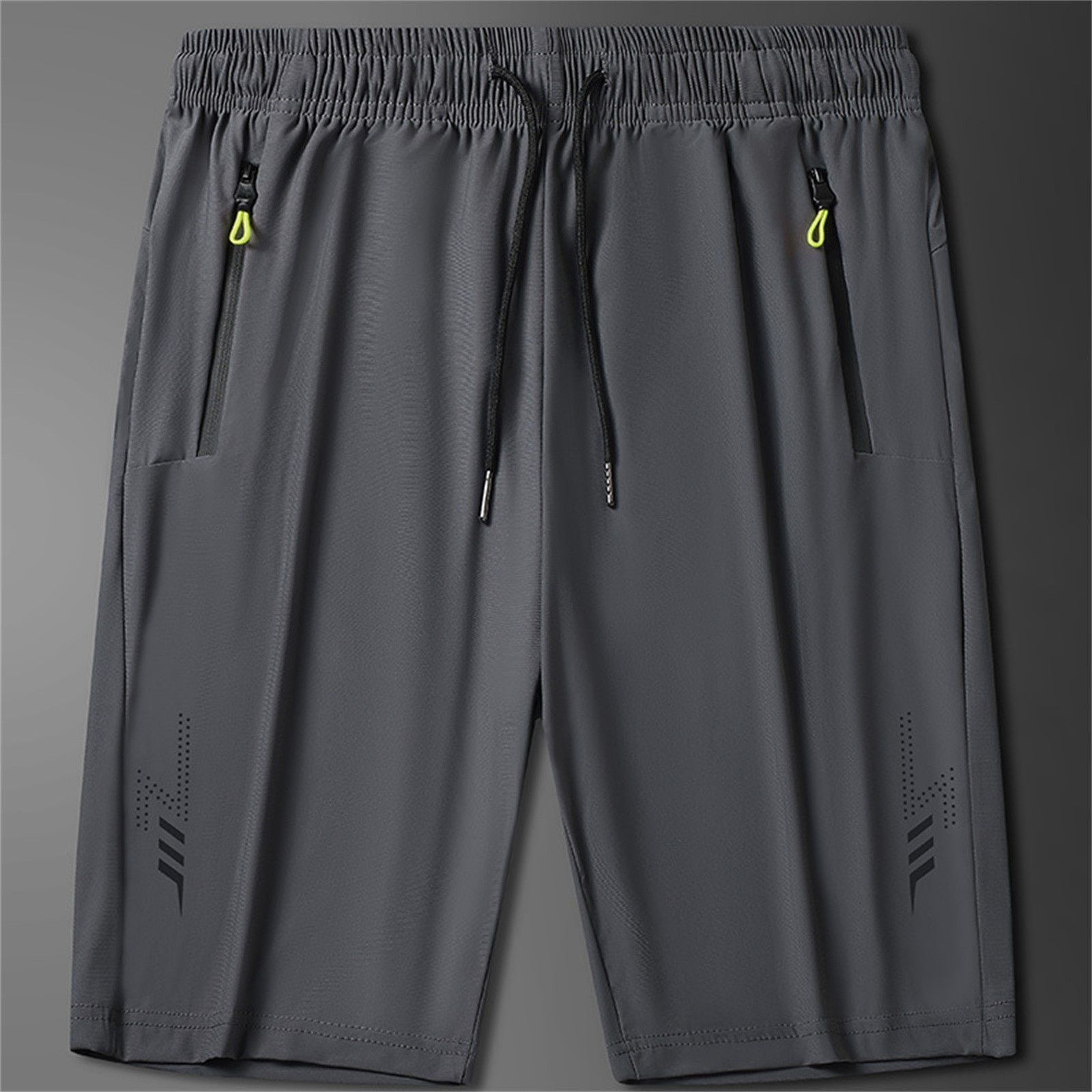 thumbnail image 2 of Pantalones cortos ligeros de running para hombre de 18 cm: bolsillos con cremallera, pantalones cortos deportivos de secado rápido con elasticidad en 4 direcciones, tallas M-XXXXXXL, 2 of 4